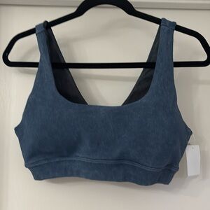 Zella Women's Ribbed Sports Bra - Blue